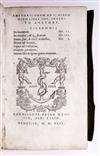 ALDINE PRESS  CICERO, MARCUS TULLIUS. Rhetoricorum ad C. Herennium libri IIII [and other texts].  1546